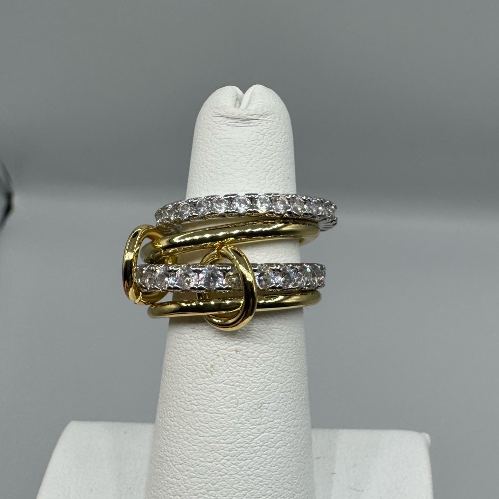 18k Interlocked Stacking Ring - image 4